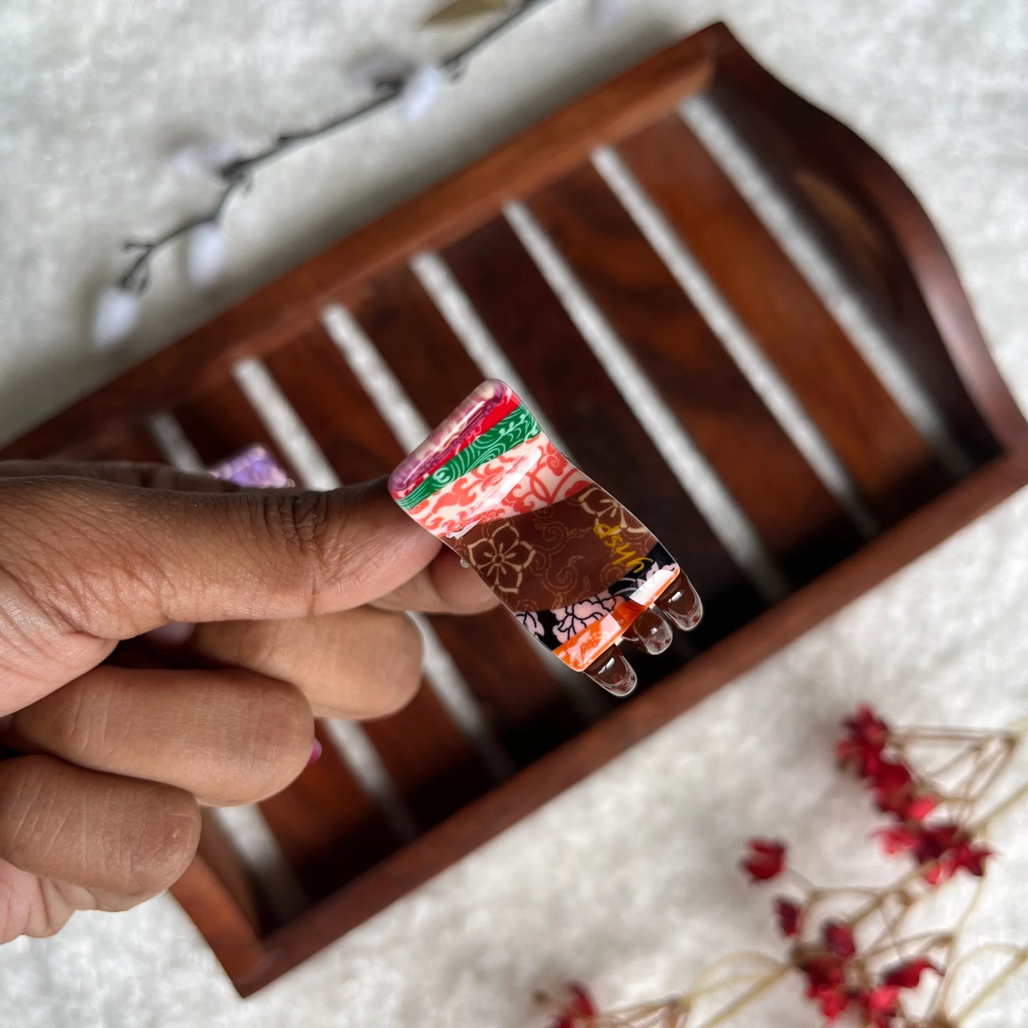 Printed Catch Clip - S - Kaithogai