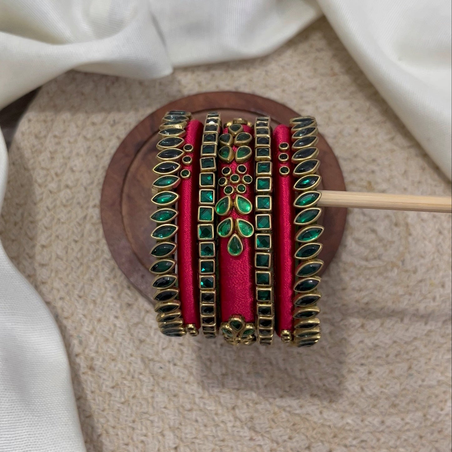 Pachai Roja Bangle set (One set)