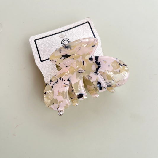 Korean Hair Claw Nude White