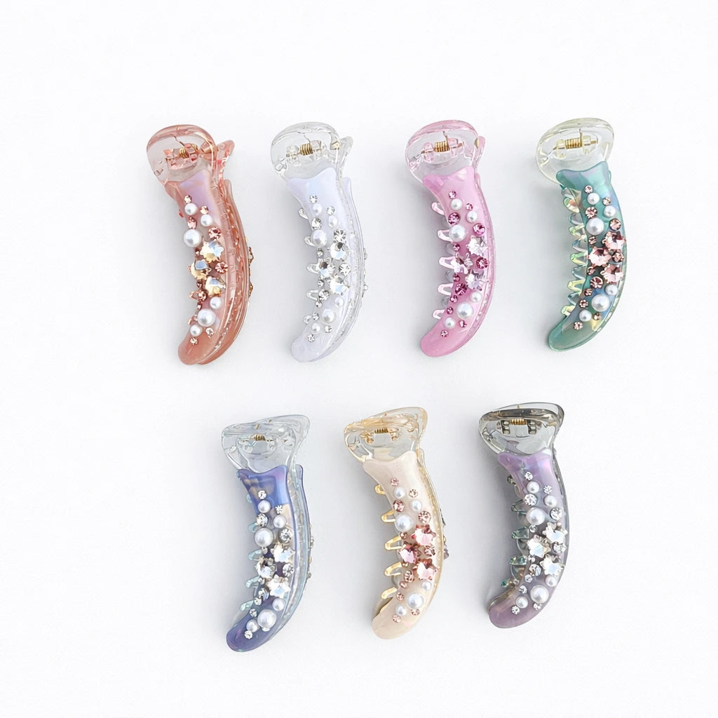 Pearl Spark Banana Clip (8cm)