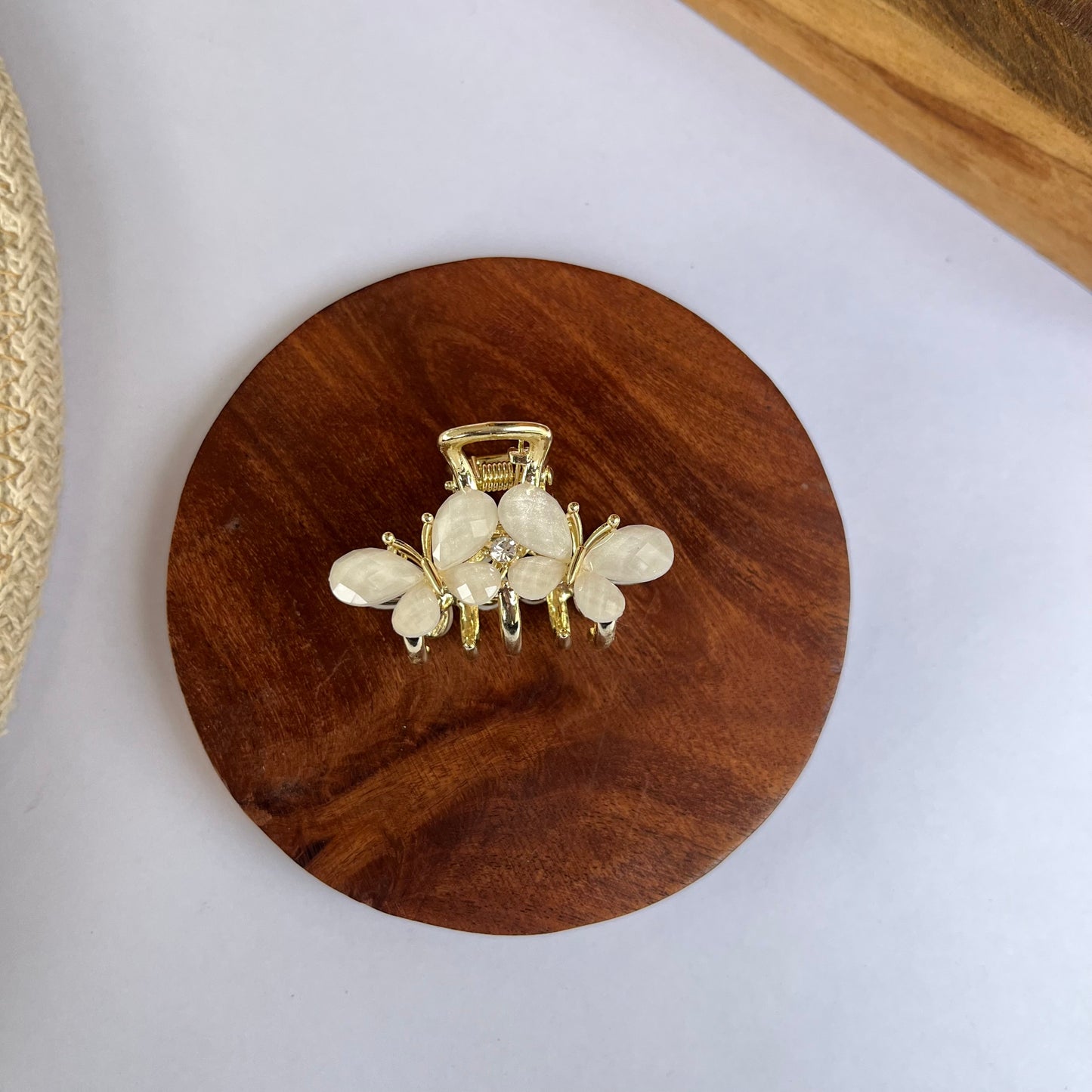 White Butterfly Hair Claw