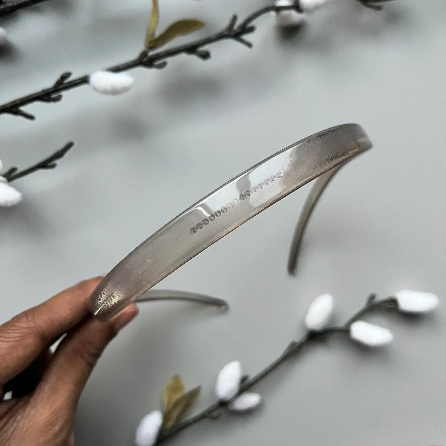 Glossy Slim Headband Grey