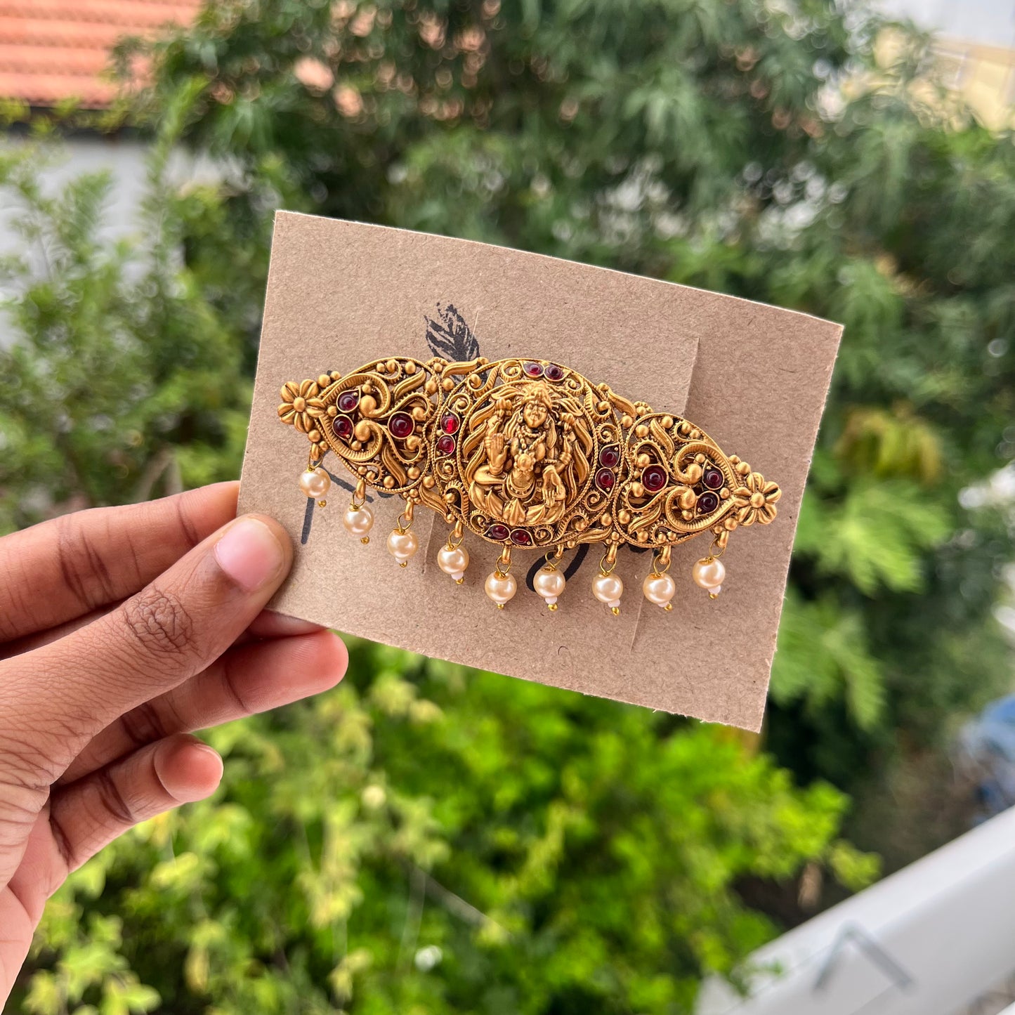 Antique Lakshmi Center Clip