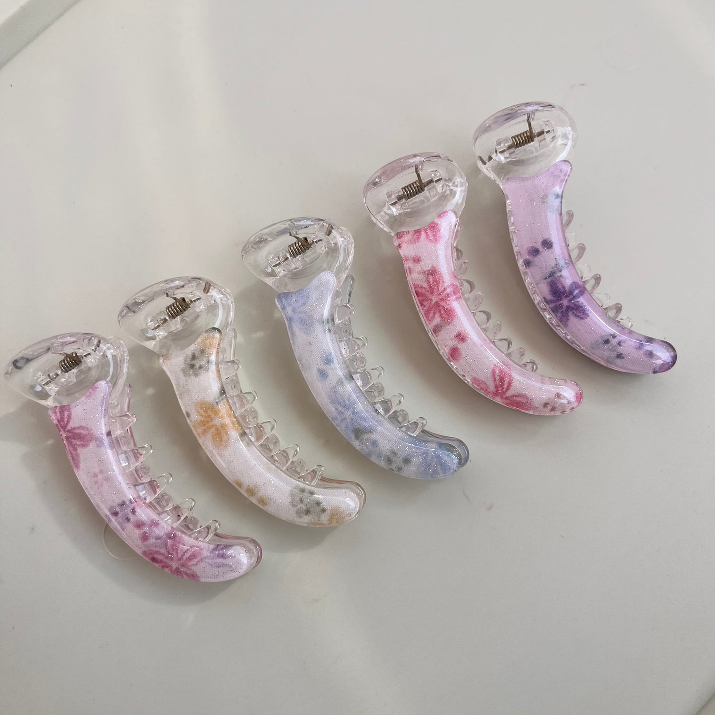 Shimmery Banana Clips