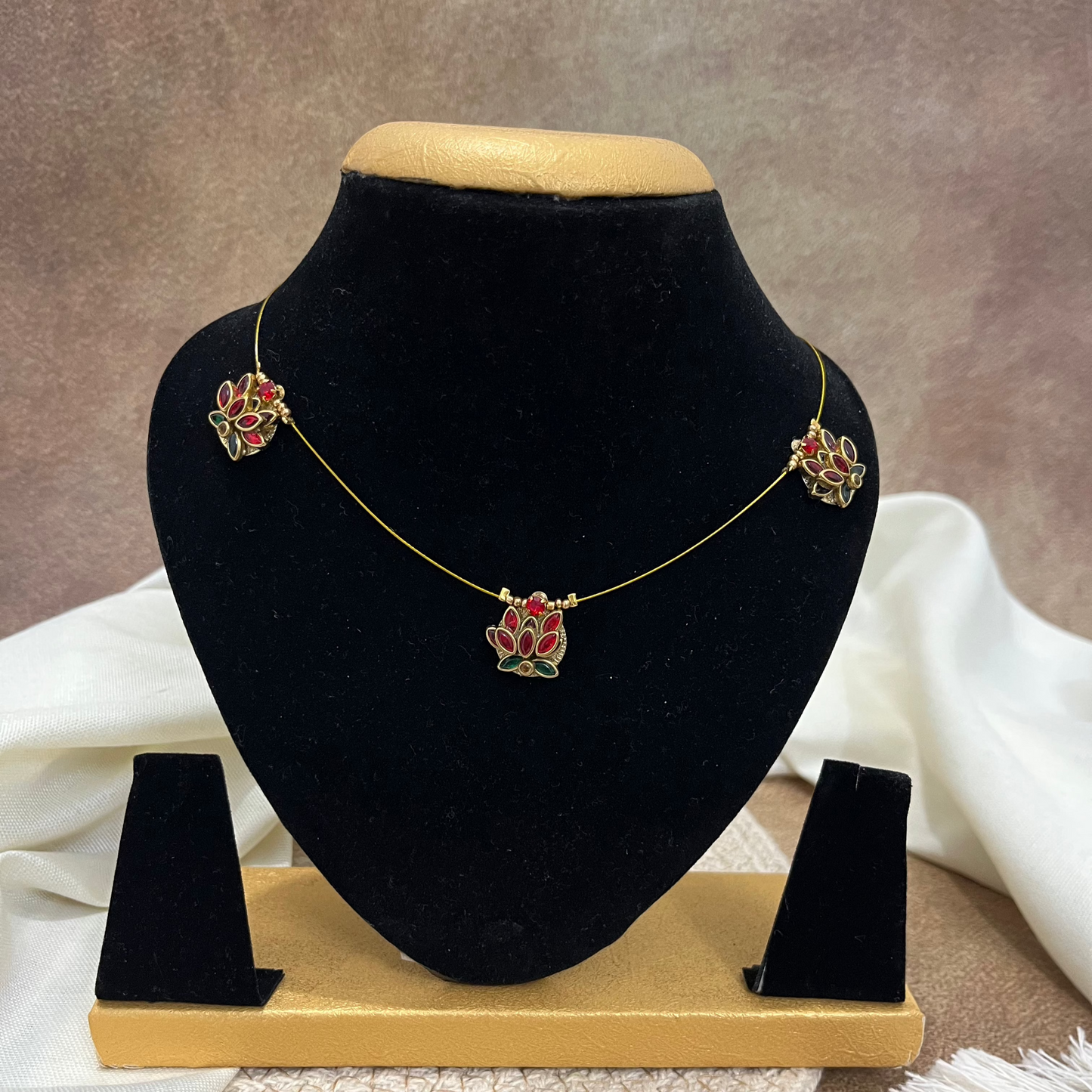 Lotus Necklace(No earrings)