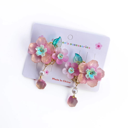 Rosy Bloom Hair Clip
