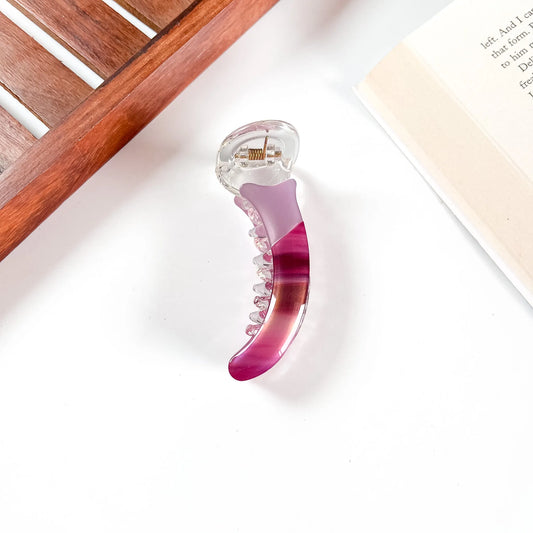 Berry two-tone banana clip hair clutcher