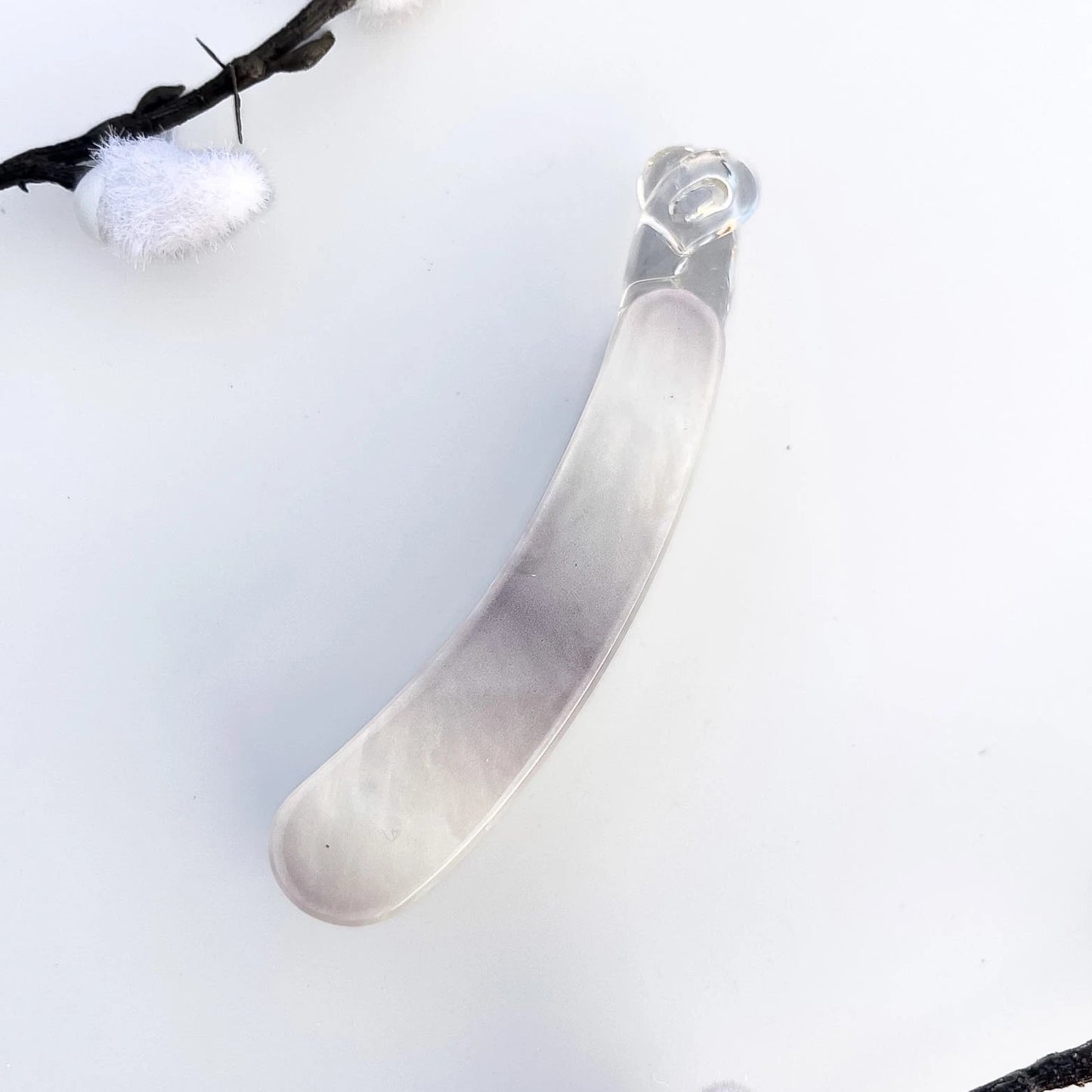 Pearl Mist Banana Clip (8cm) Grey