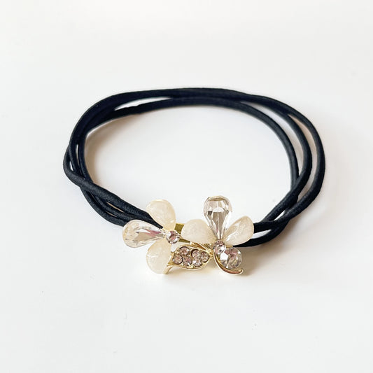 Petal Leaf Hair Tie White