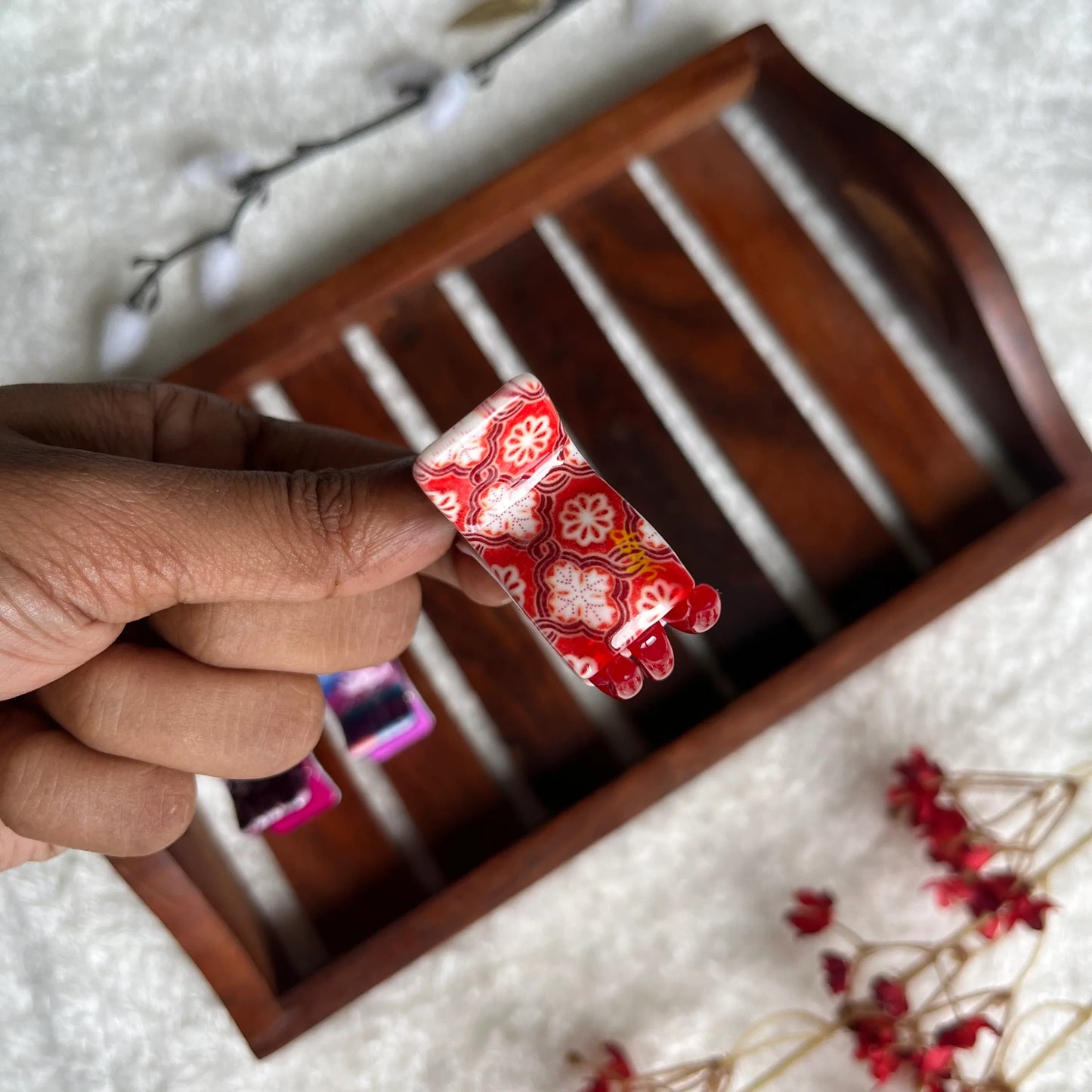 Printed Catch Clip - S - Kaithogai