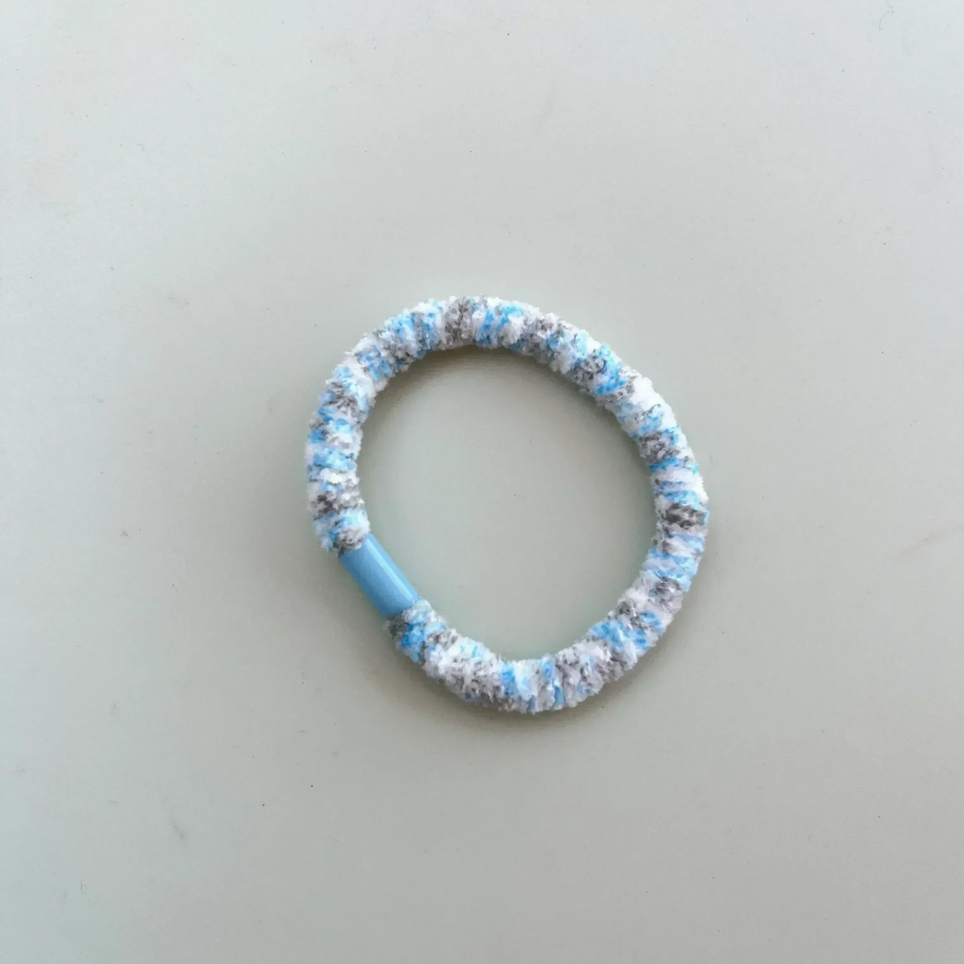 Furry Hair Tie Blue