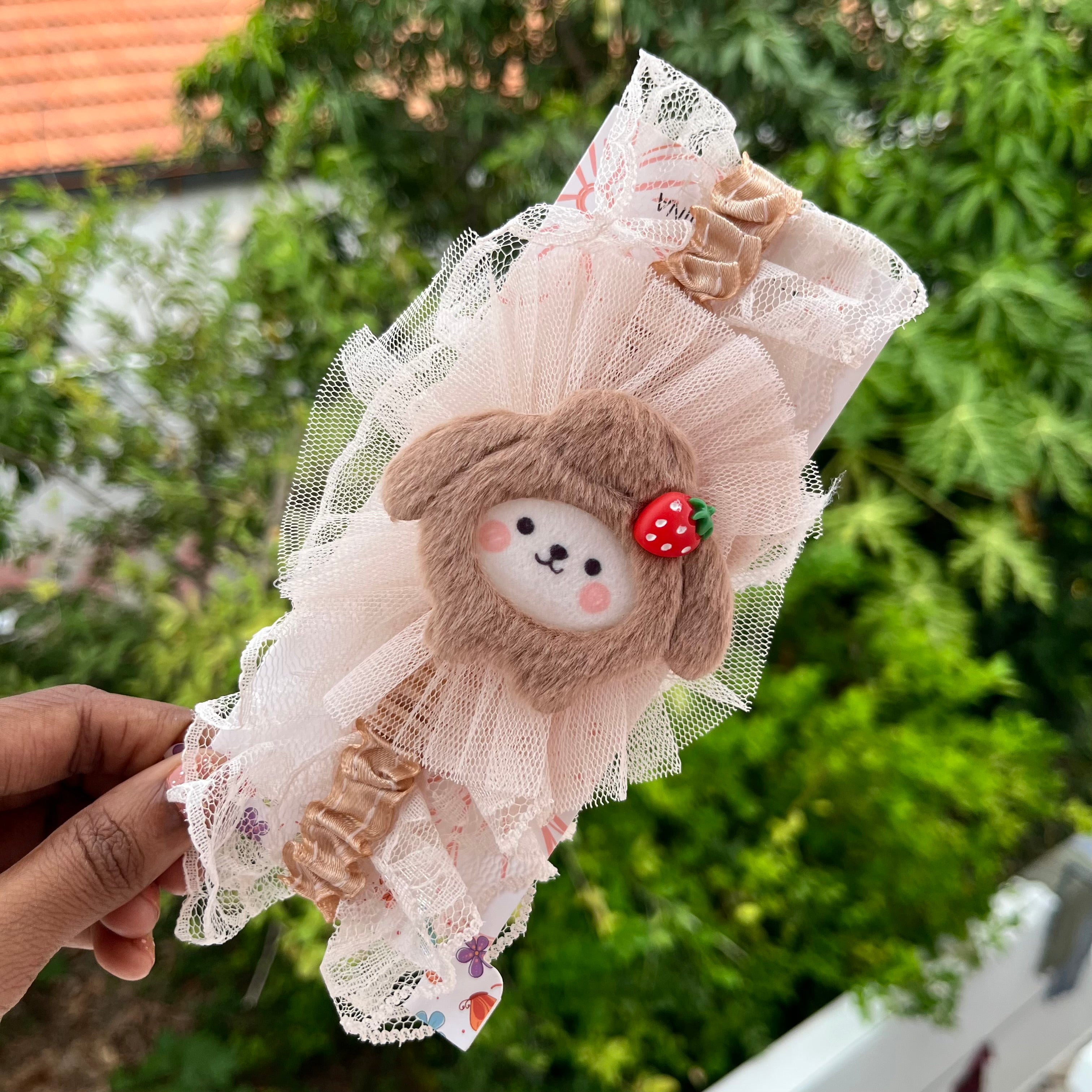 Strawberry Puppy Headband