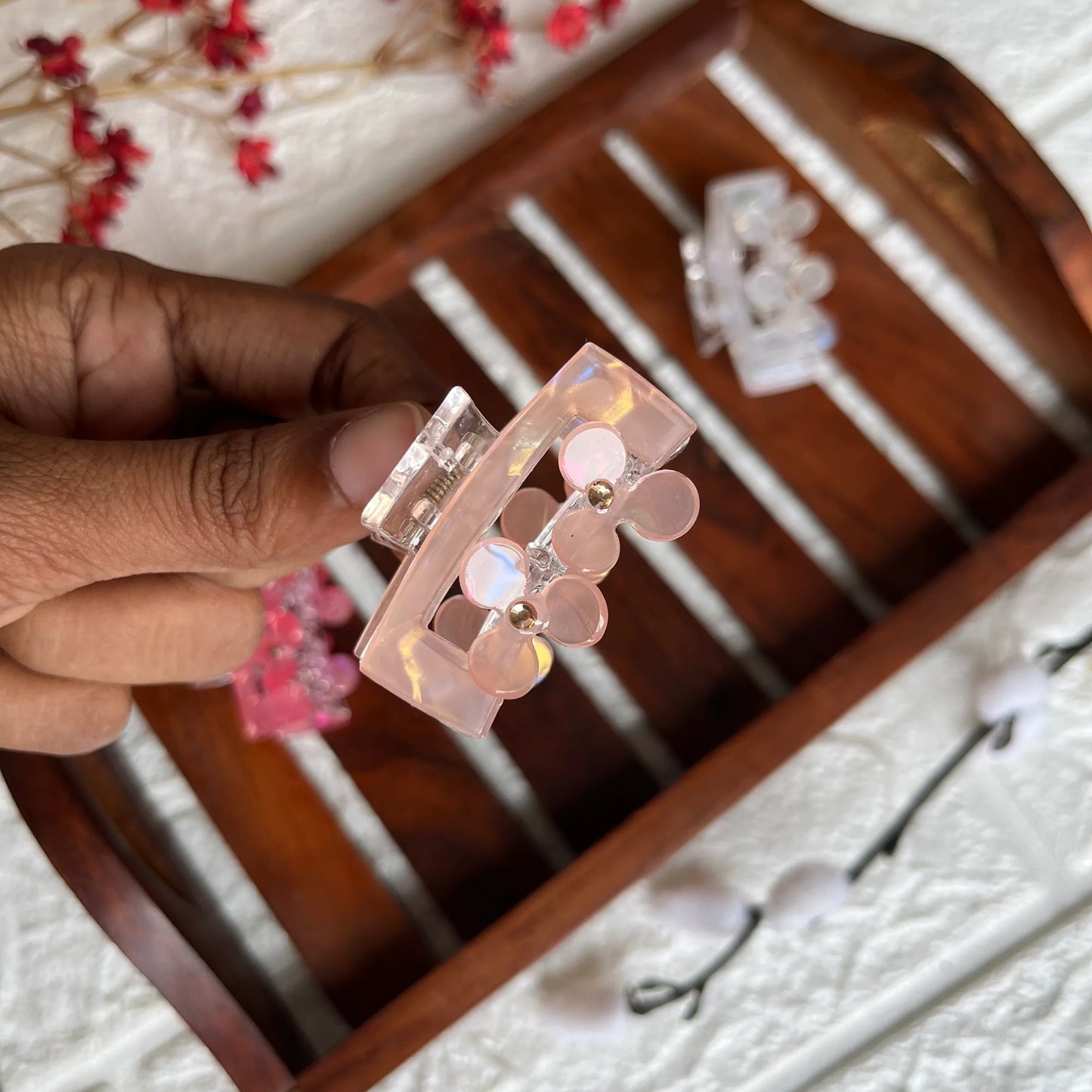 Blush Jelly Petal Clip - Kaithogai