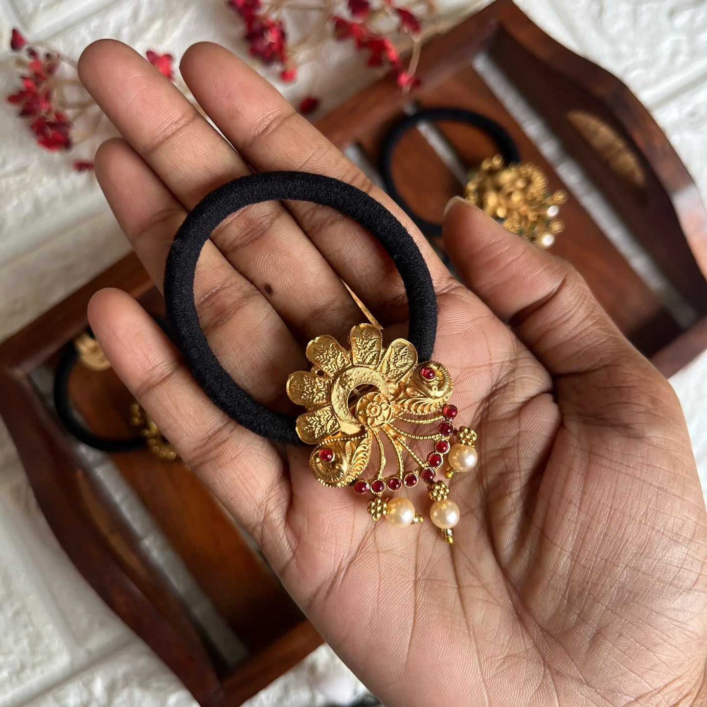 Antique Hair Tie Pink