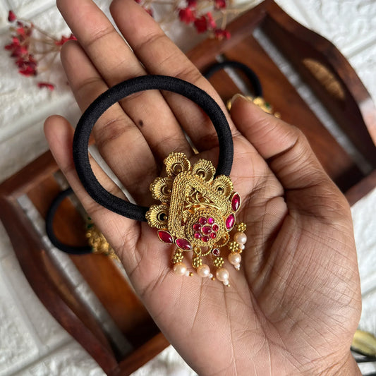 Antique Hair Tie Pink