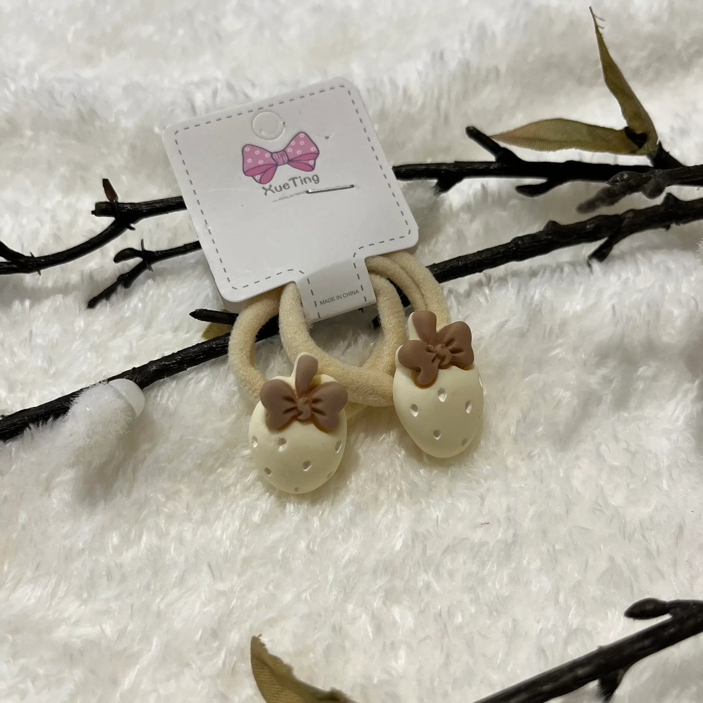 Cream Hair Ties - Kaithogai