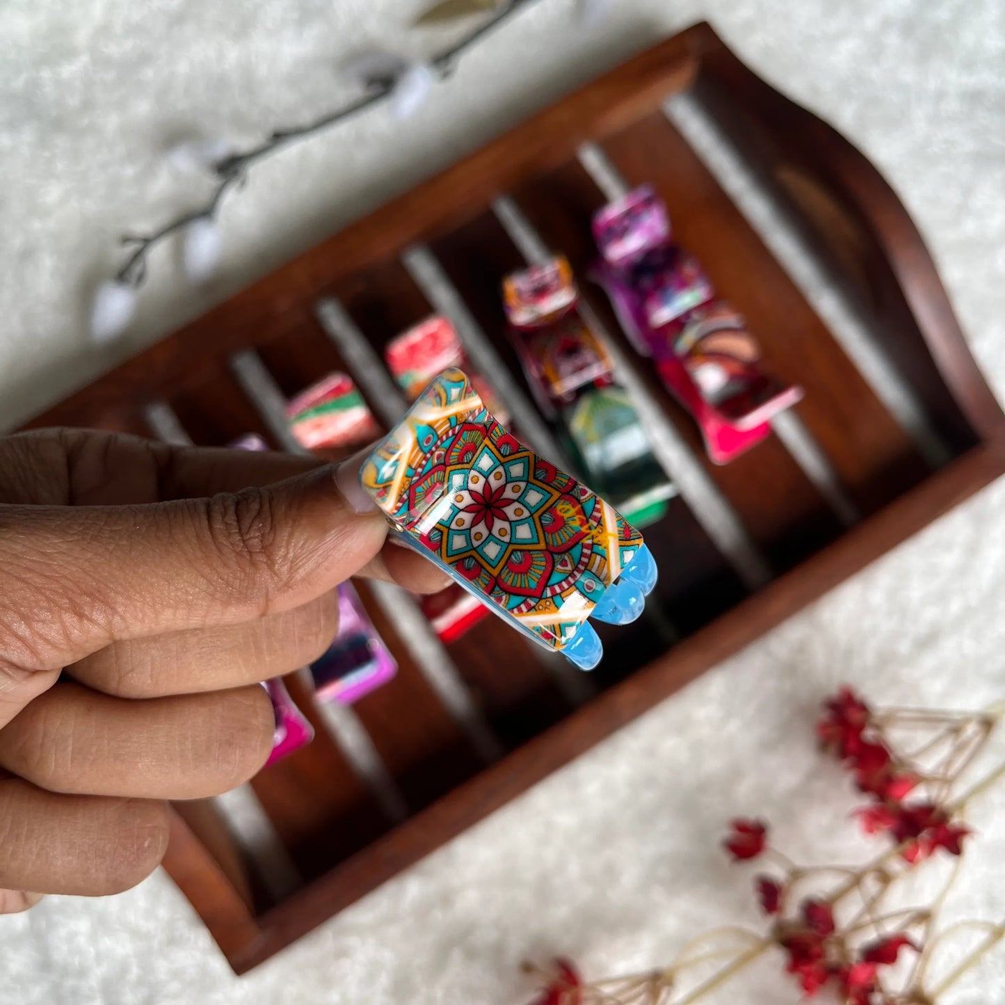 Printed Catch Clip - S - Kaithogai