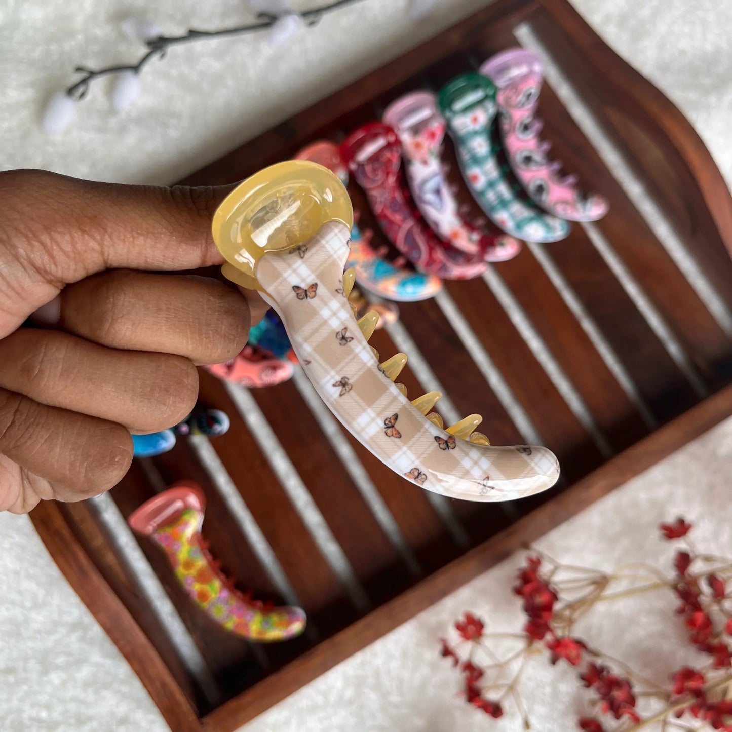 Printed Banana Clip - M - Kaithogai