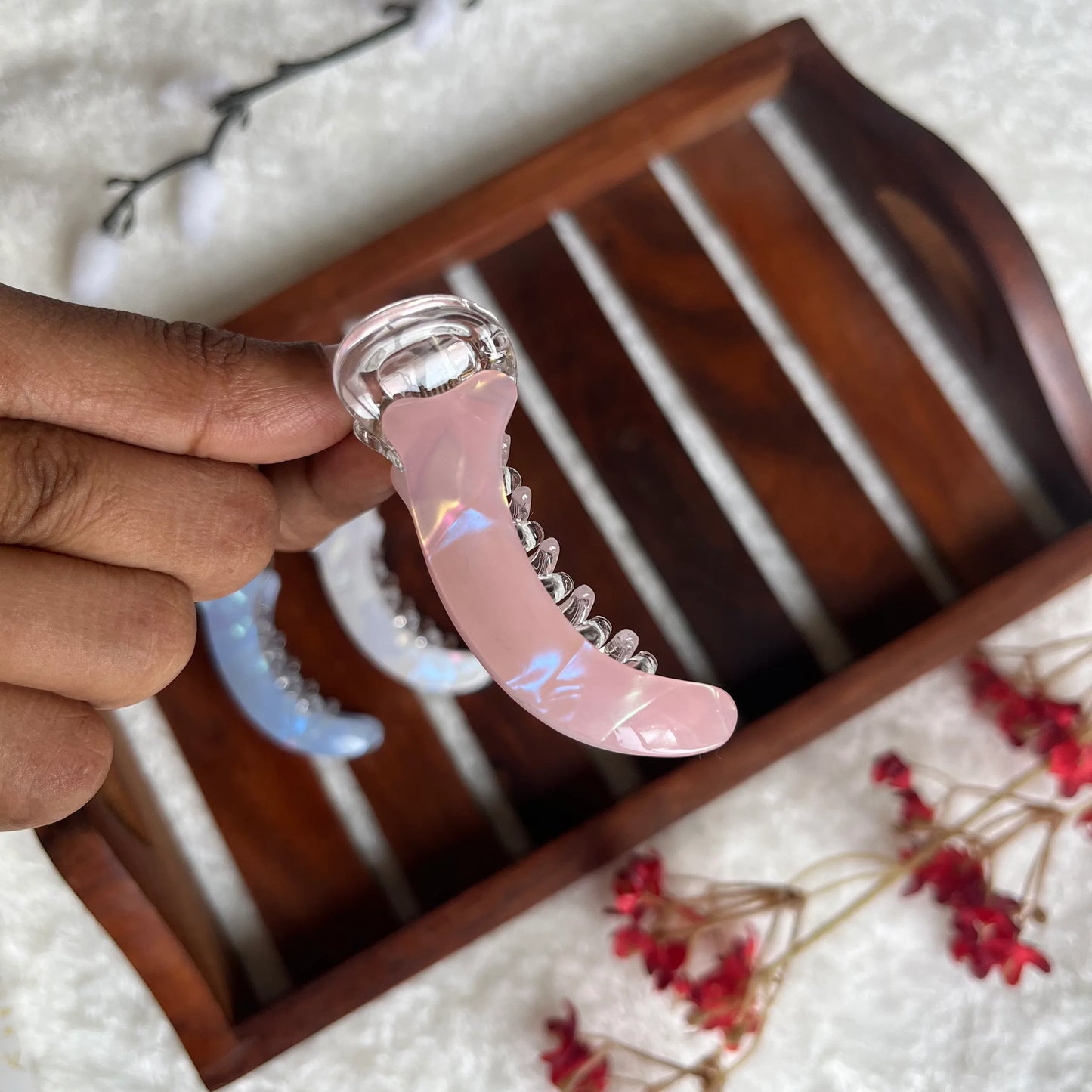 Frosted Banana Clip - S Rose