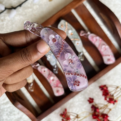 Bloom Banana Clip - 9cm Purple