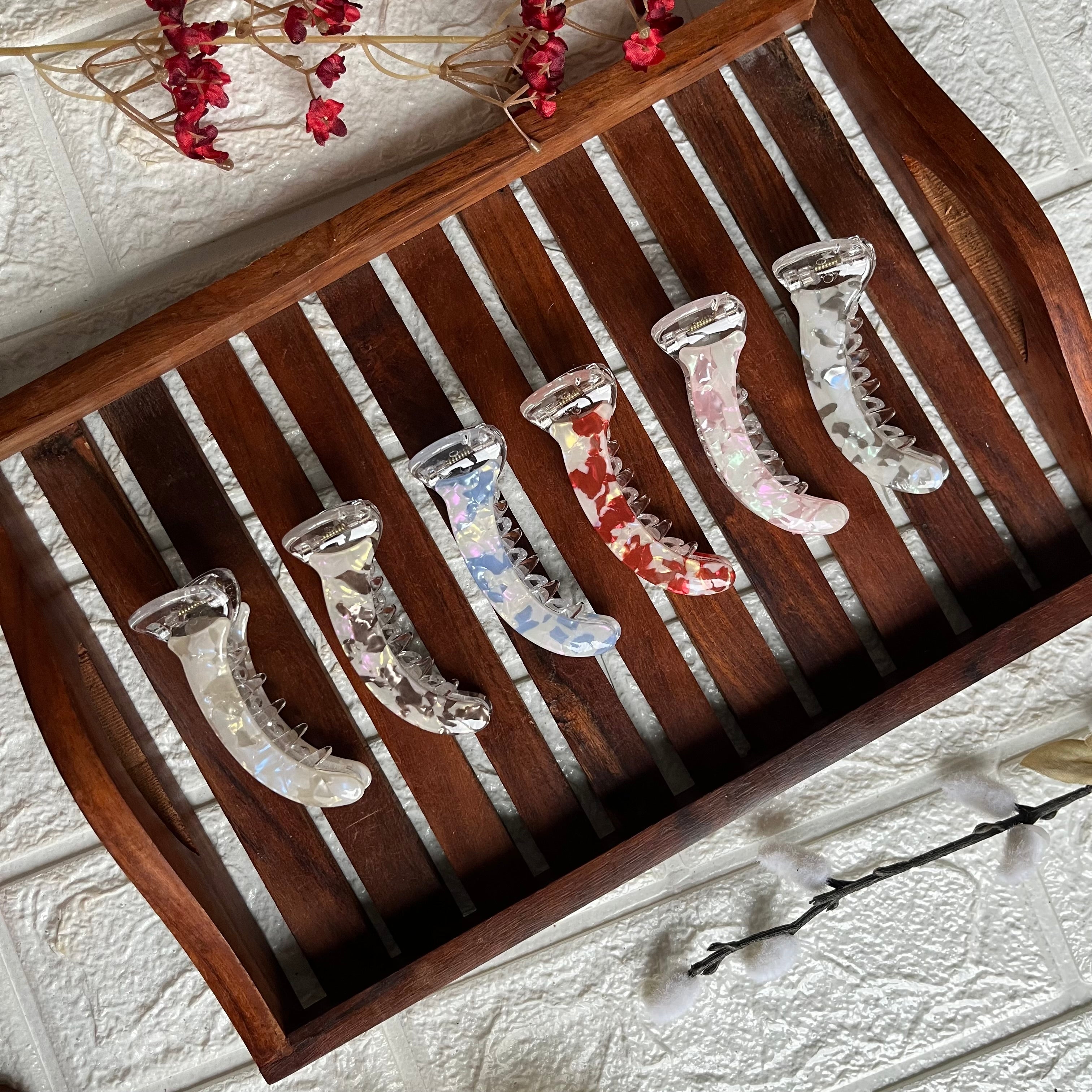 Marble Banana Clip - M