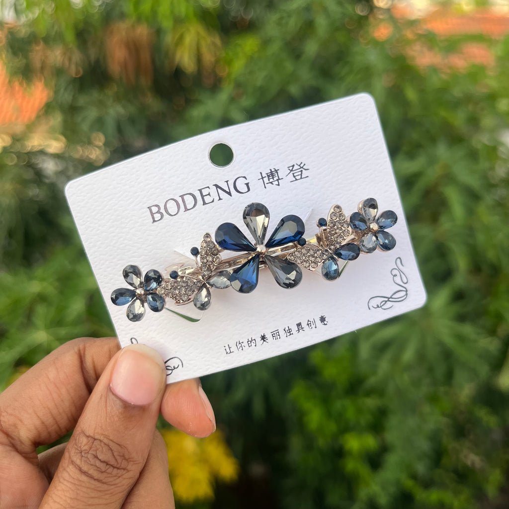 Crystal Blossom Center Clip