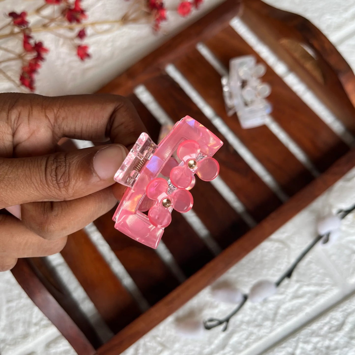 Blush Jelly Petal Clip - Kaithogai