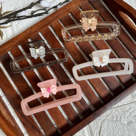 Cute Ribbon Rectangle Claw - Kaithogai