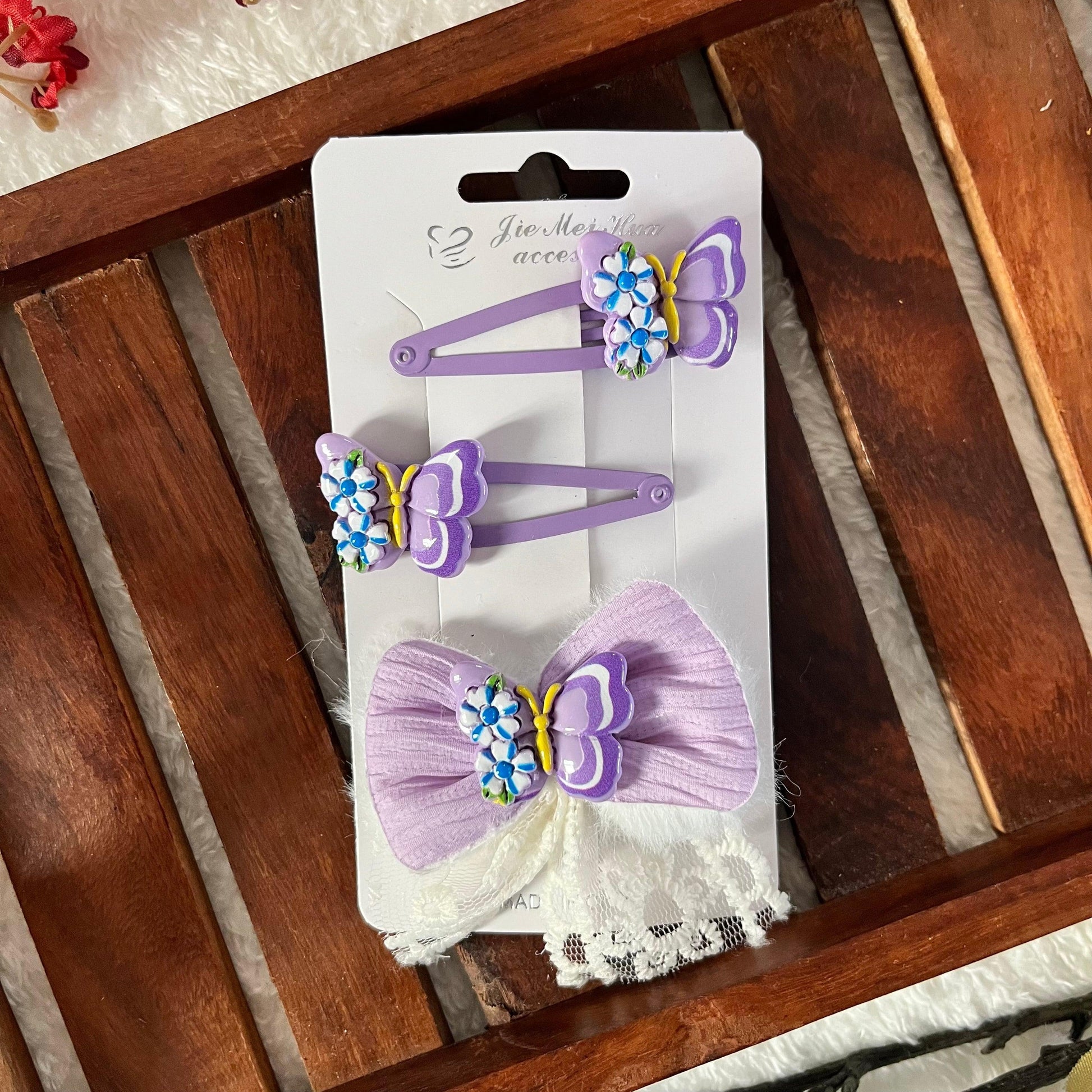 Butterfly Bow Set Purple