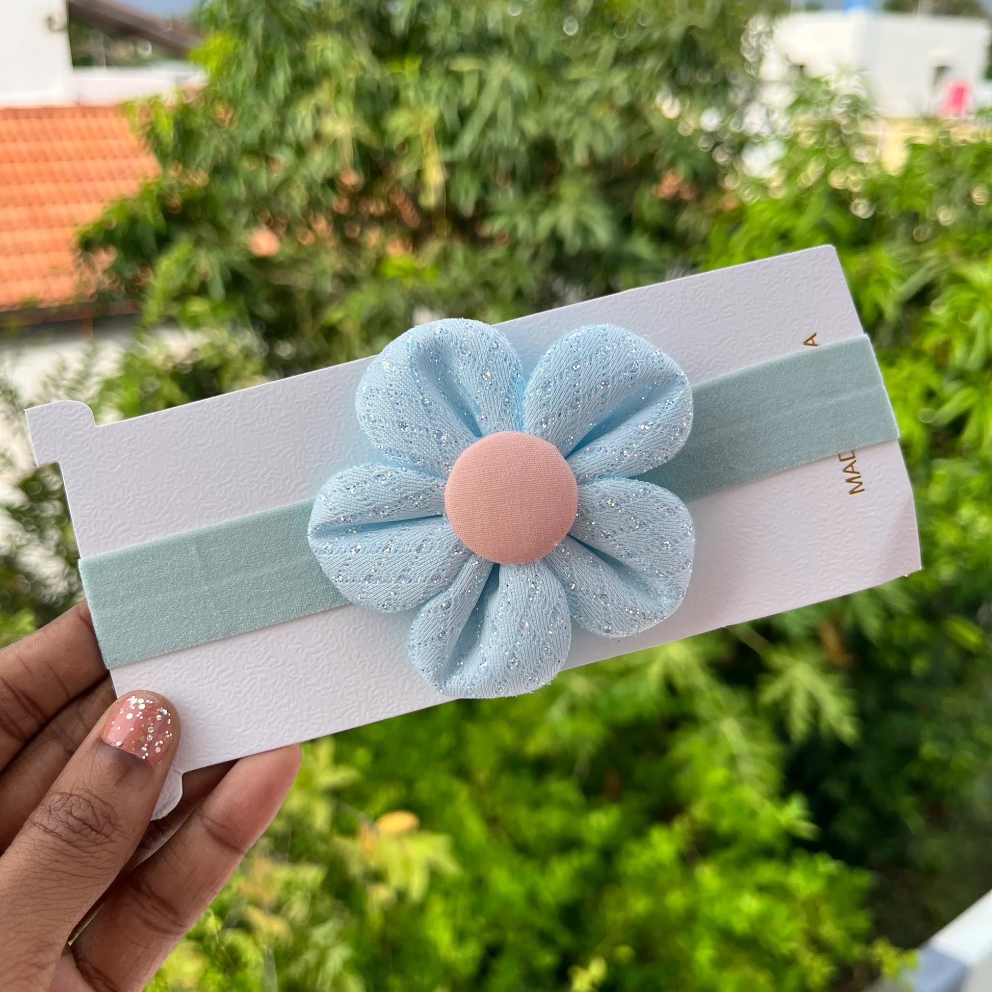 Soft Bloom Headband Blue