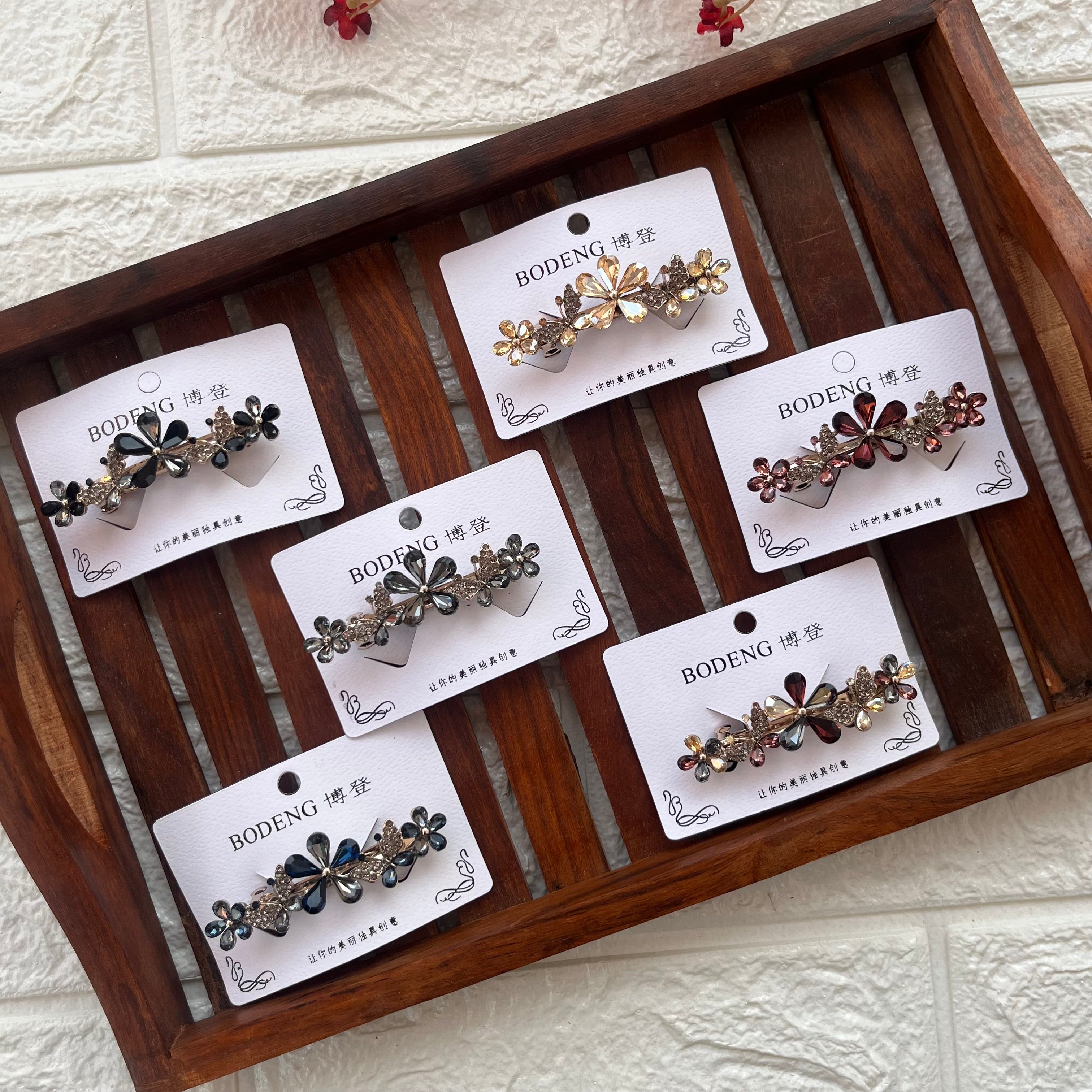 Crystal Blossom Center Clip