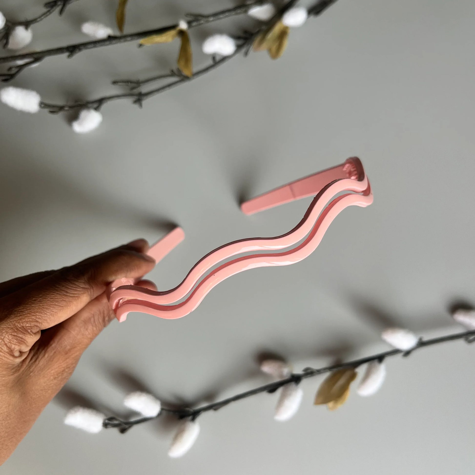 Silk Wave Headband Pink