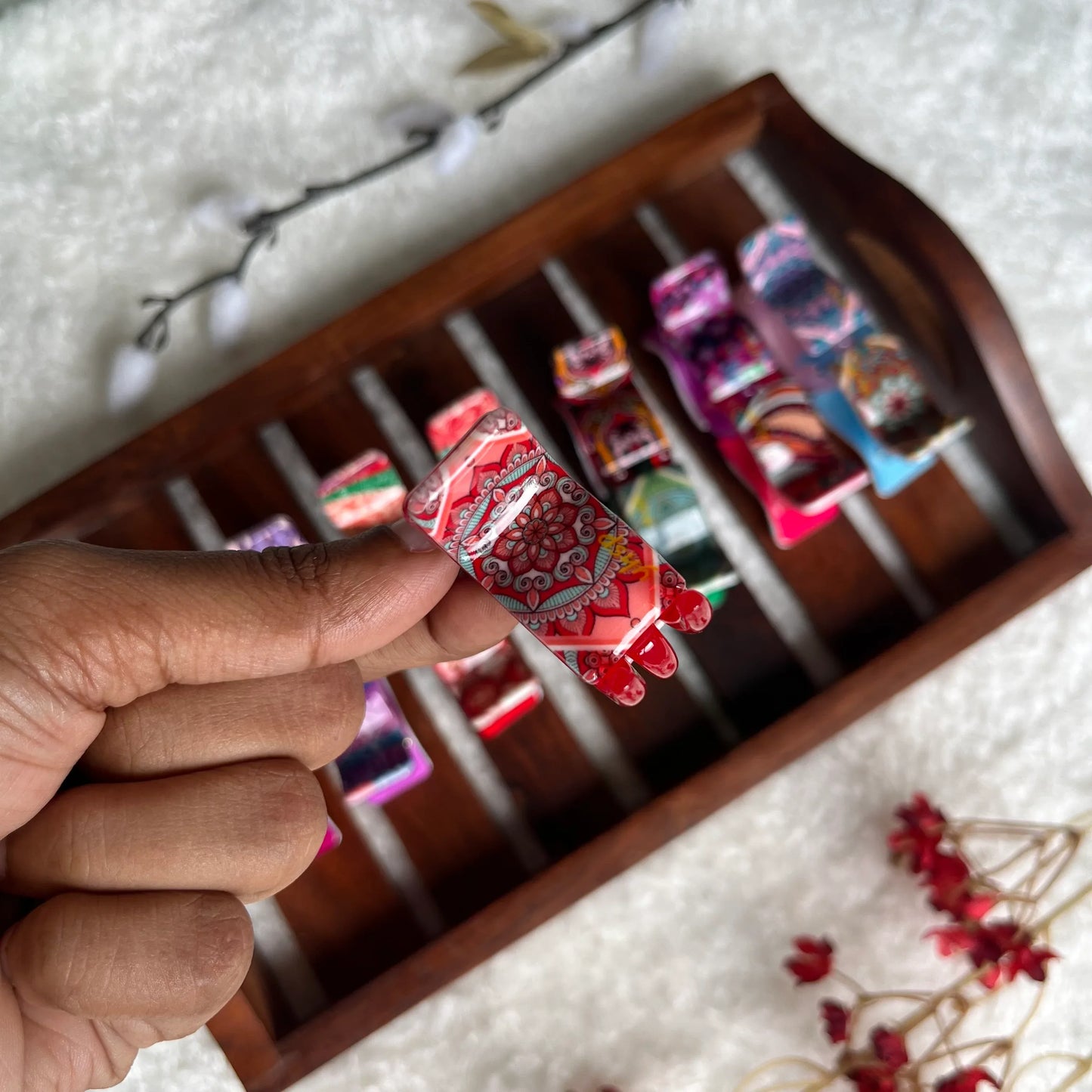 Printed Catch Clip - S - Kaithogai