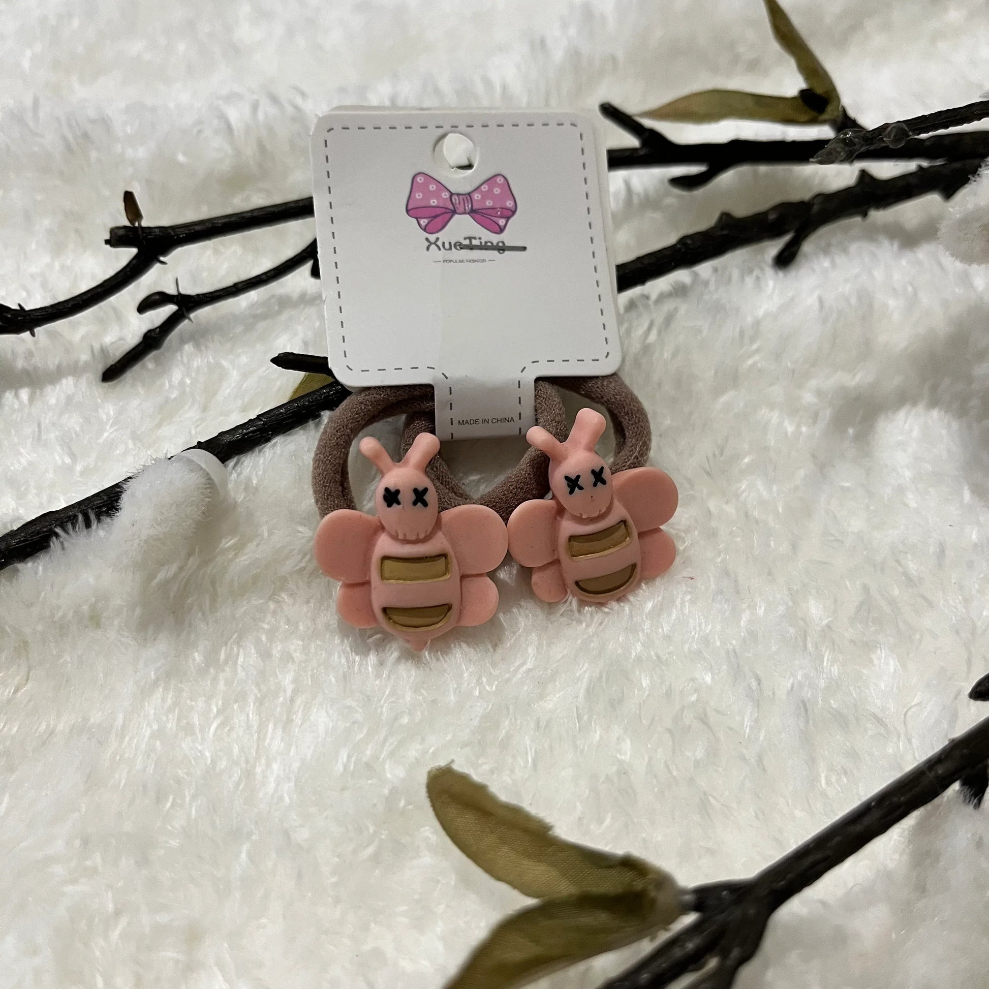 Soft Pink Hair Ties Bee