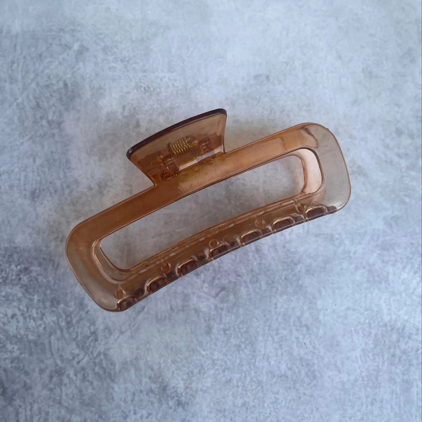 Oversized Rectangle Claw Brown
