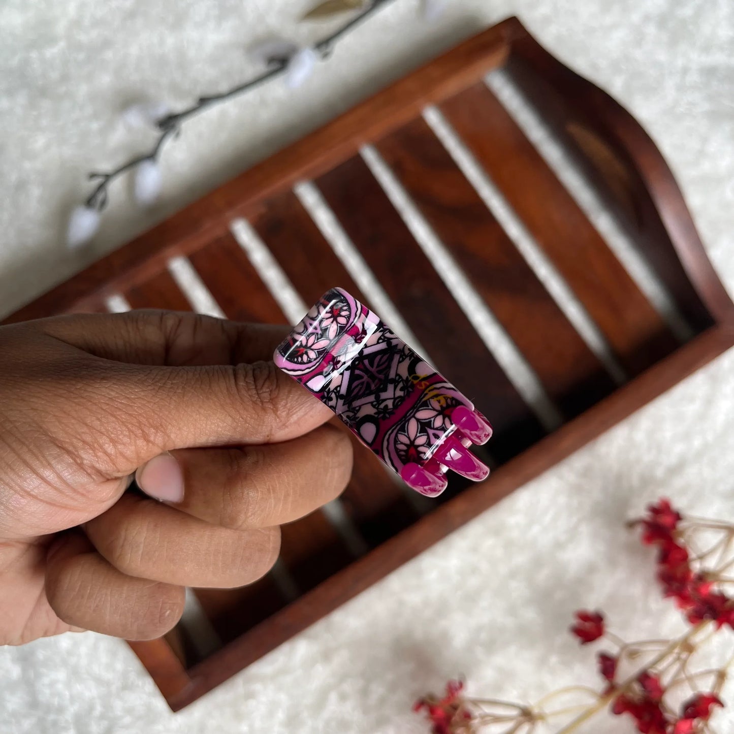 Printed Catch Clip - S - Kaithogai