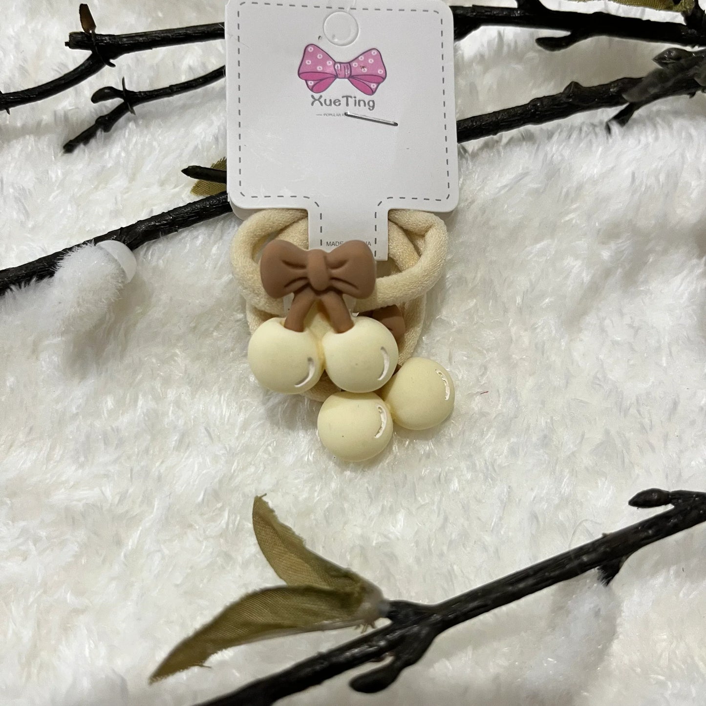 Cream Hair Ties - Kaithogai