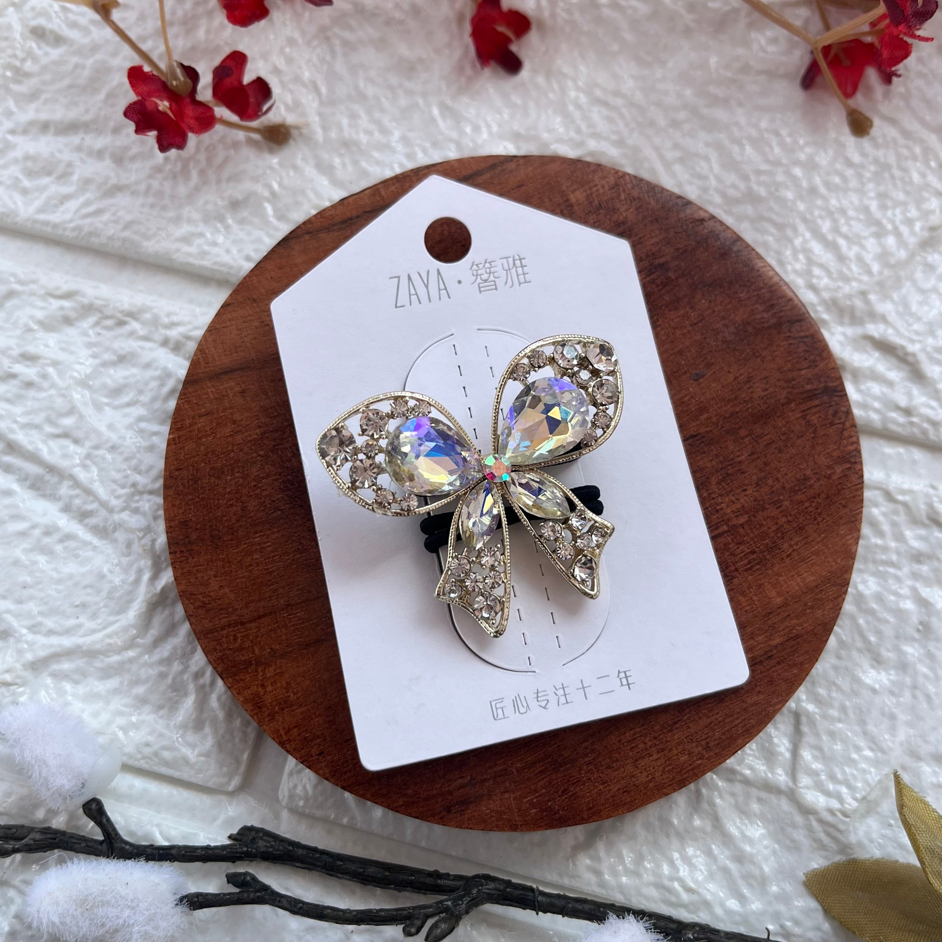 Crystal Bloom Hair Tie