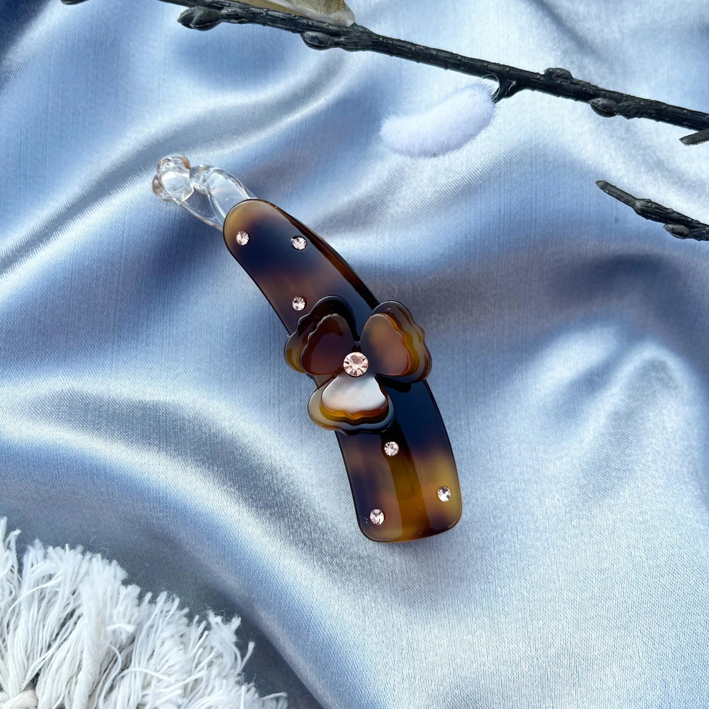 Flora Banana Clip (9cm) Brown