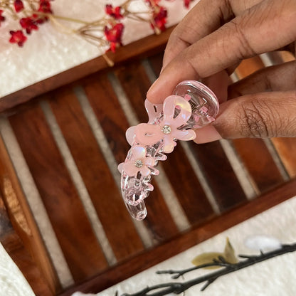 Ribbon Banana Clip (6cm) Rose