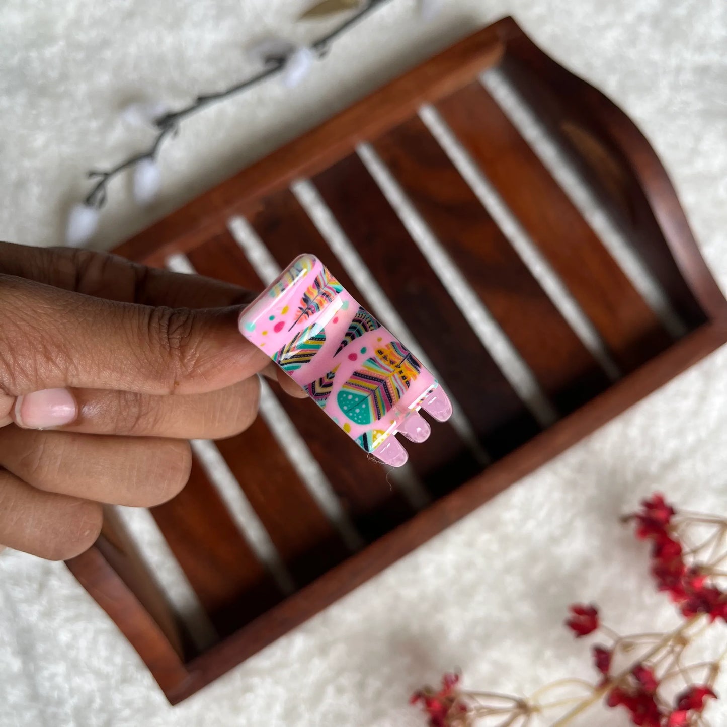 Printed Catch Clip - S - Kaithogai