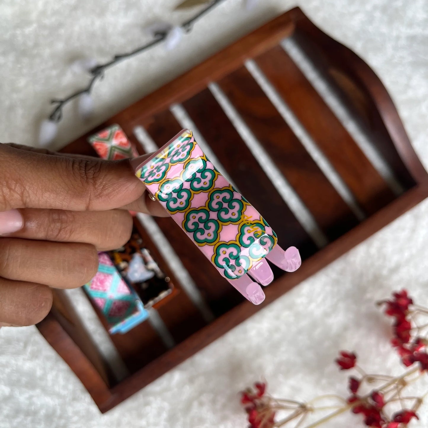 Printed Catch Clip - M - Kaithogai