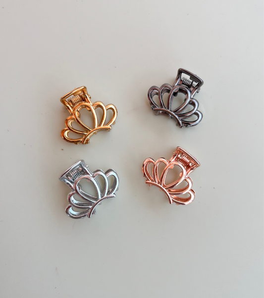 Crown Metal Hair Claw(Small) - Combo