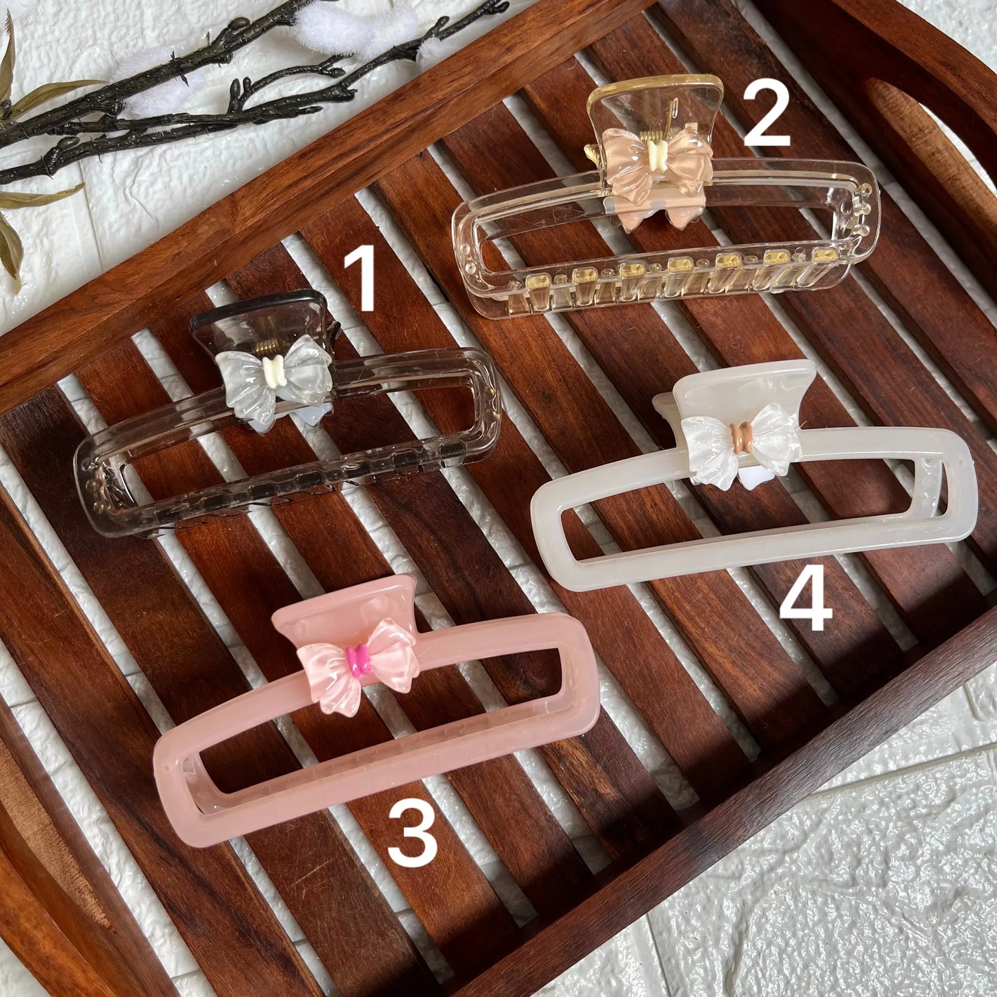 Cute Ribbon Rectangle Claw - Kaithogai