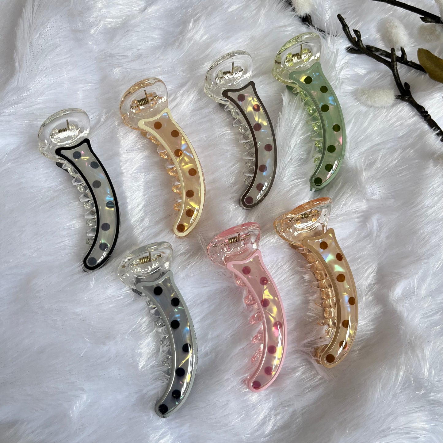 Polka Chic Banana Clips