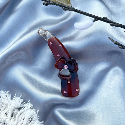 Flora Banana Clip (9cm) Maroon
