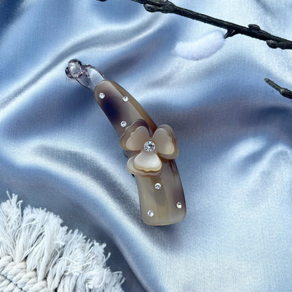 Flora Banana Clip (9cm) Beige