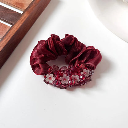 Crystal Cluster Organza Scrunchie