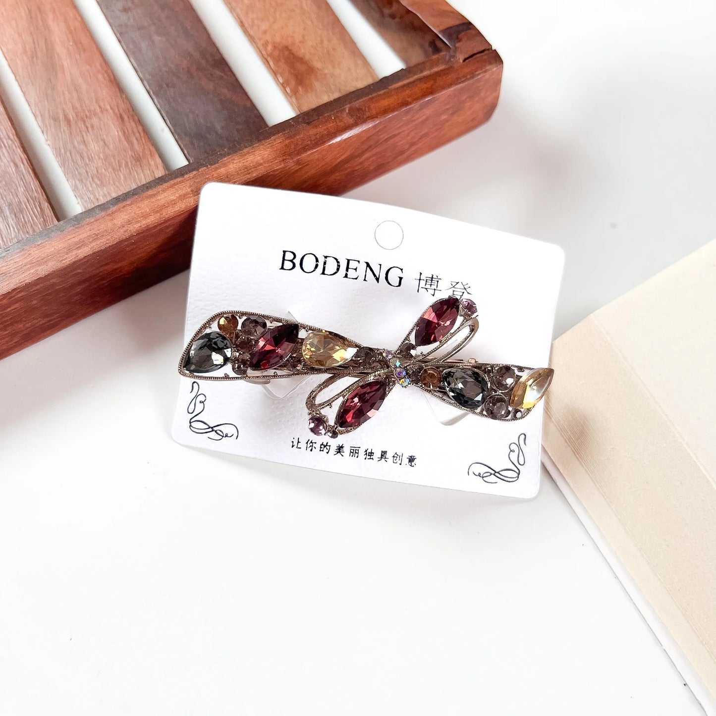 Dragonfly Crystal Barrette