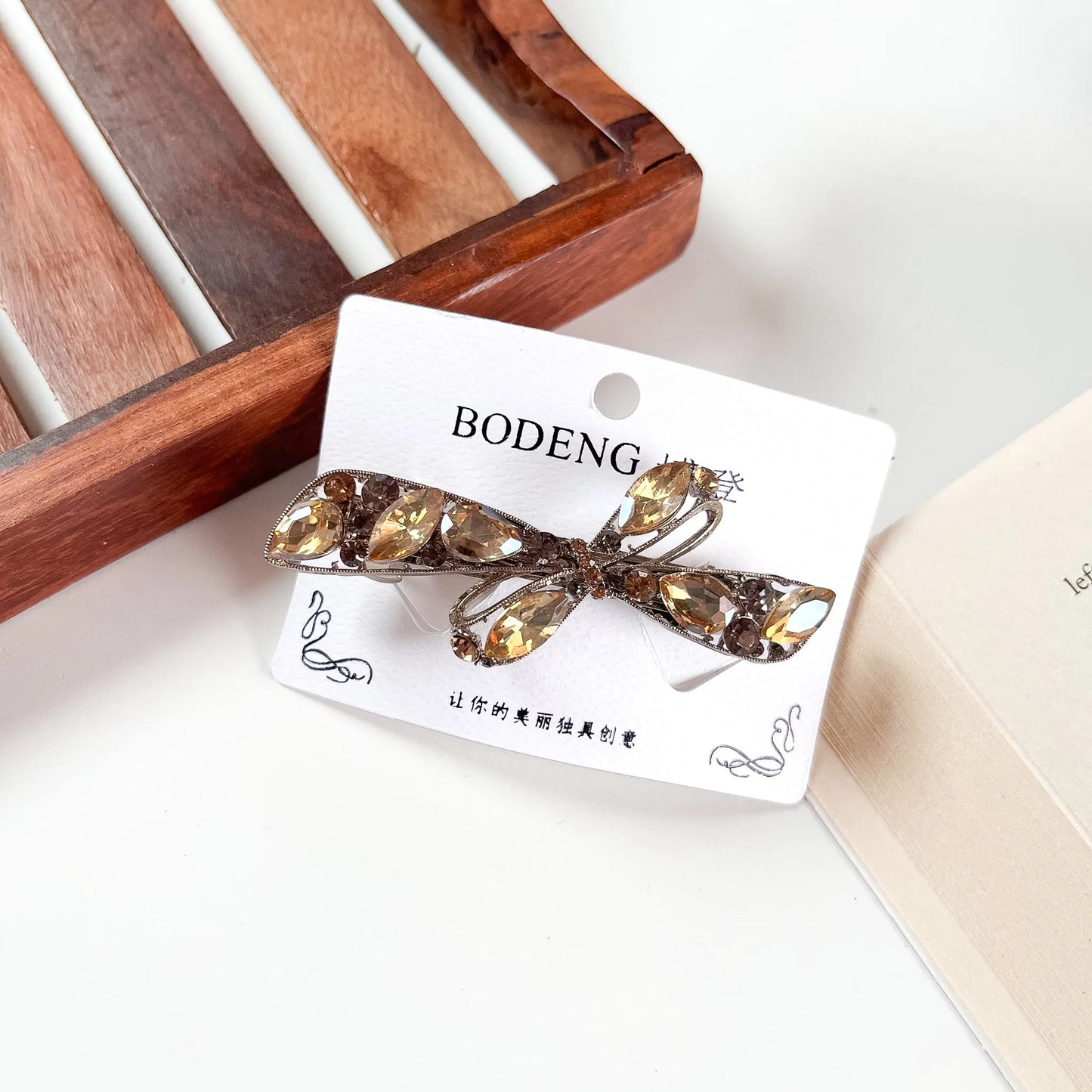 Dragonfly Crystal Barrette
